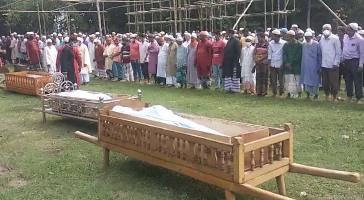 পীরগঞ্জে গলা কাটা তিন মরদেহের দাফন সম্পন্ন