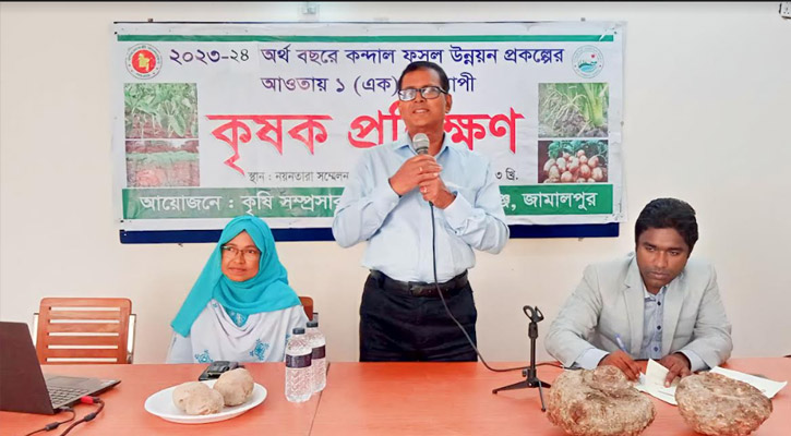মাদারগঞ্জে কন্দল ফসল উন্নয়ন প্রকল্পের দিনব্যাপী কৃষক প্রশিক্ষণ কর্মশালা