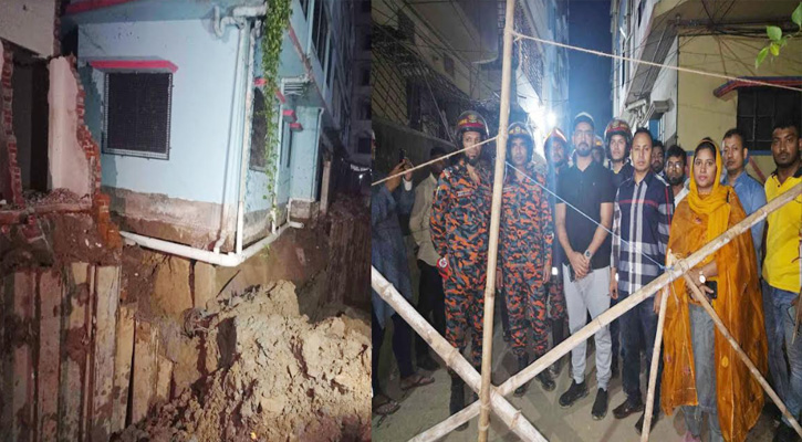 চট্টগ্রামে হেলে পড়েছে ৩ তলা ভবন