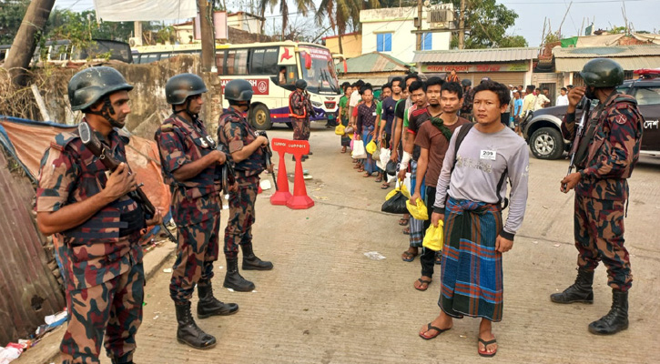 মিয়ানমার সেনাসহ ২৮৮ জনকে ফেরত পাঠাল বিজিবি