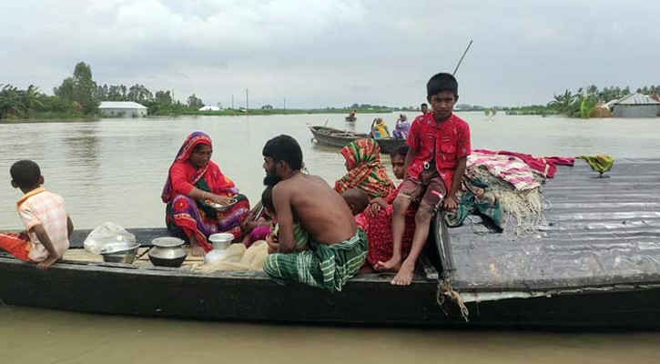 কুড়িগ্রামে বন্যা পরিস্থিতির আরও অবনতি, লাখ মানুষ পানিবন্দি