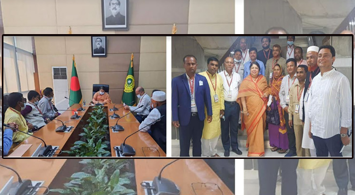 স্পিকারের সাথে পীরগঞ্জ উপজেলা শিক্ষক সমিতির নেতৃবৃন্দের সাক্ষাৎ