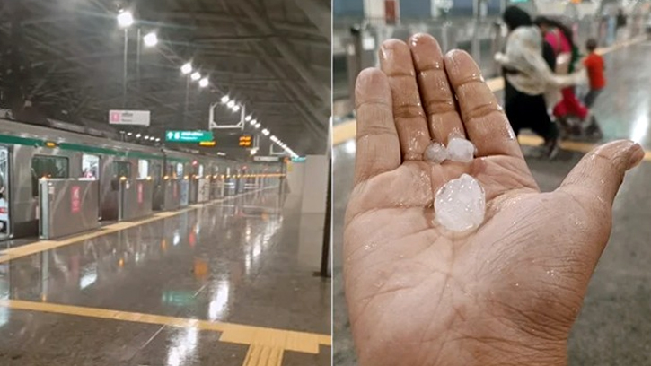 কালবৈশাখীর সঙ্গে রাজধানীতে হঠাৎ শিলাবৃষ্টি