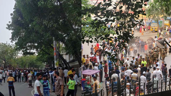 মহানবীকে কটূক্তি করায় তেজগাঁওয়ে সড়ক অবরোধ করে বিক্ষোভ