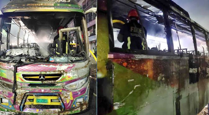 হরতালের আগের রাতে ১০ গাড়িতে আগুন