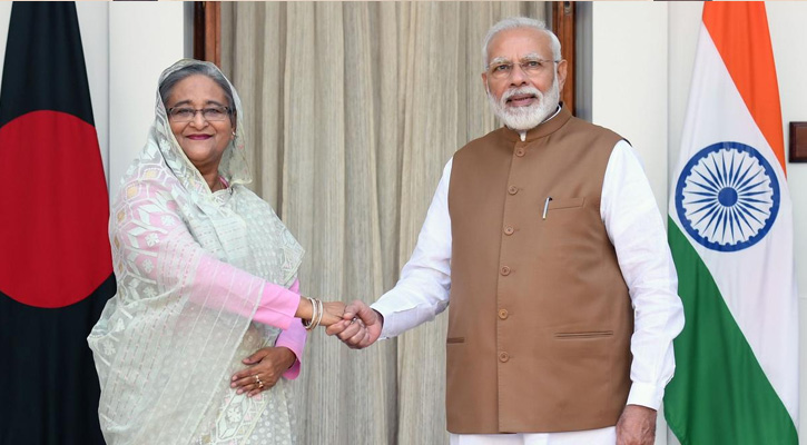মোদির শপথ অনুষ্ঠানে যোগ দিয়েছেন শেখ হাসিনা