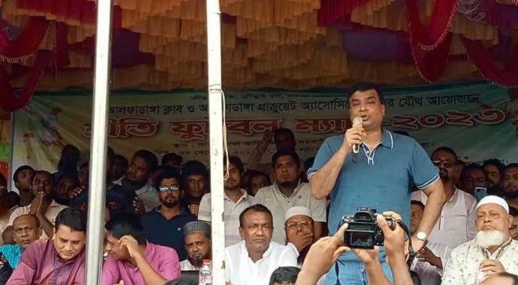 আলফাডাঙ্গায় প্রীতি ফুটবল ম্যাচে ক্লাব ফুটবল একাদশ বিজয়ী