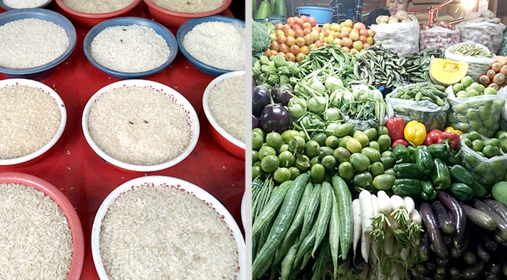 সবজি-ডিম ও চালে স্বস্তি
