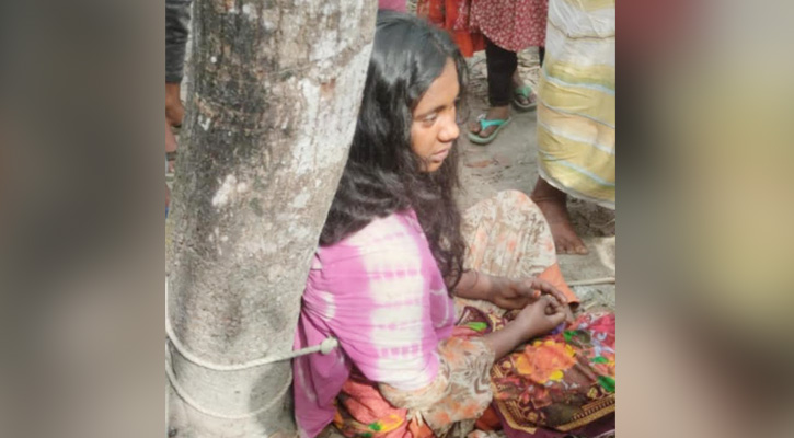 কুড়িগ্রামে মিথ্যা অপবাদে গাছে বেঁধে এক কিশোরীকে নির্যাতন