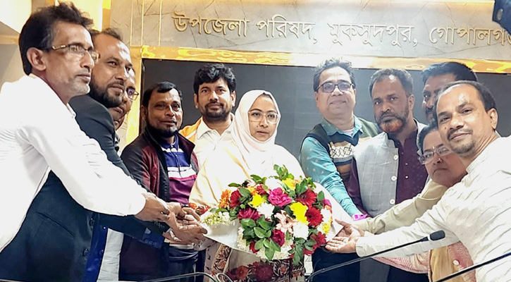 মুকসুদপুর উপজেলা নির্বাহী অফিসারের সাথে শিল্পকলা একাডেমির সদস্যদের মতবিনিময় সভা