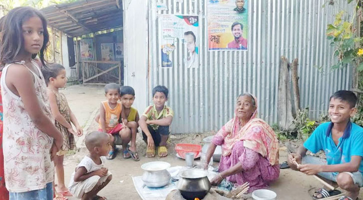 শীতের পাঁচ মাস পিঠা বিক্রি করে চলে তাঁর সংসার