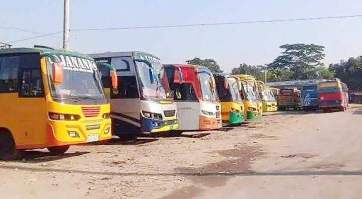 রাজবাড়ী-ঢাকা রুটে বাস চলাচল বন্ধ, দূর্ভোগে যাত্রীরা
