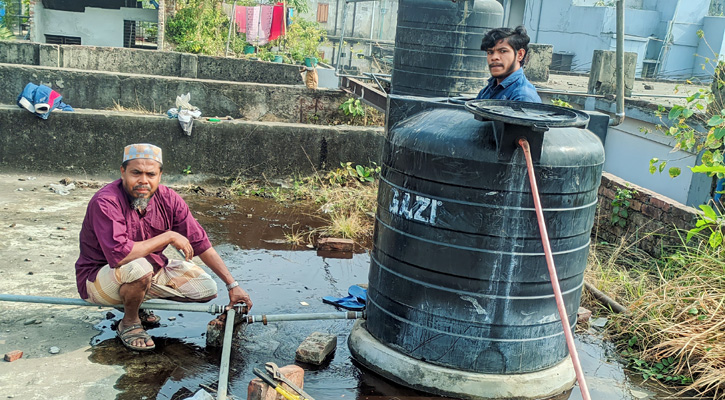 সোহরাওয়ার্দী কলেজের পানির ট্যাংক পুনঃনিষ্কাশন