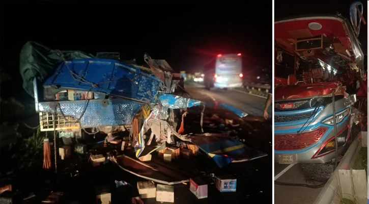 ঢাকা-মাওয়া এক্সপ্রেসওয়েতে বাস-ট্রাক সংঘর্ষে ৪ জন নিহত, আহত ১৫
