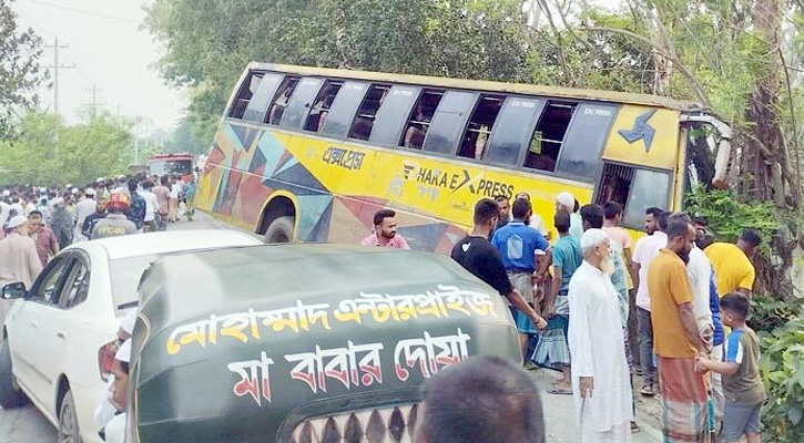 সিরাজগঞ্জে বাস-অটোভ্যান সংঘর্ষে স্বামী-স্ত্রীসহ নিহত ৩