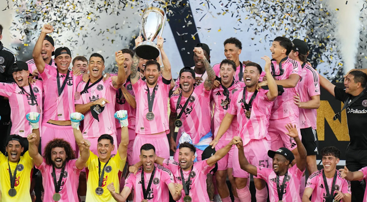 জোড়া অ্যাসিস্টে এবার মায়ামিকে সর্বোচ্চ শিরোপা জেতালেন মেসি