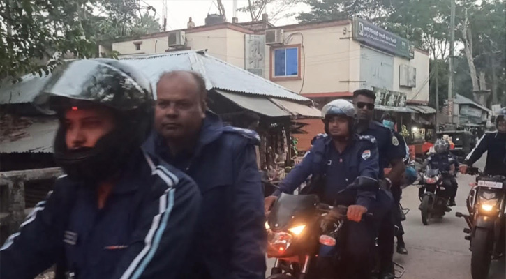 বানারীপাড়ায় পুলিশের বিশেষ মহড়া: জননিরাপত্তায় সর্বোচ্চ সতর্কতা