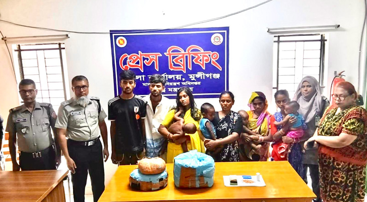 লৌহজংয়ের ইয়াবা-গাঁজা-হেরোইনসহ আটক ৬