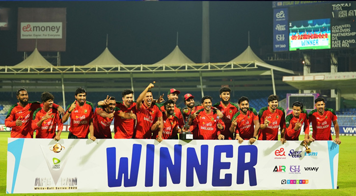 বাংলাদেশের দাপুটে জয়ে আফগানিস্তান বাংলাওয়াশ