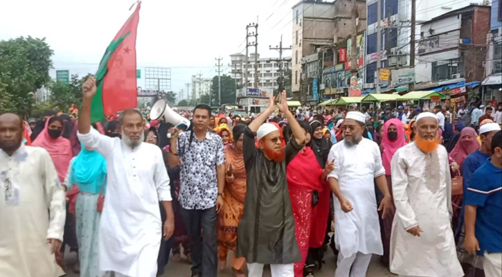 জুলাই গণঅভ্যুত্থান দিবস উপলক্ষে ভালুকায় পৌর বিএনপির বিজয় মিছিল