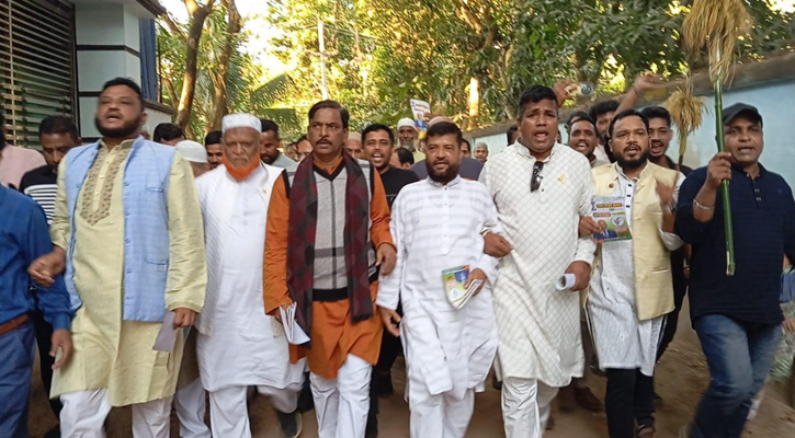 বোয়ালখালী পশ্চিম গোমদণ্ডীতে এরশাদ উল্লাহ’র সমর্থনে ব্যাপক গণসংযোগ