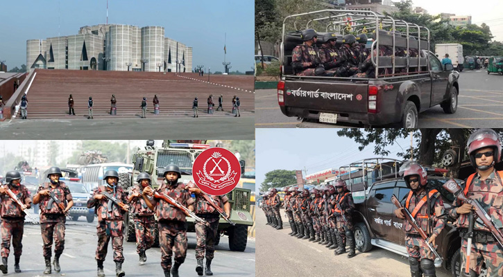 সংসদ ভবনসহ ঢাকার গুরুত্বপূর্ণ এলাকায় ২০ প্লাটুন বিজিবি মোতায়েন