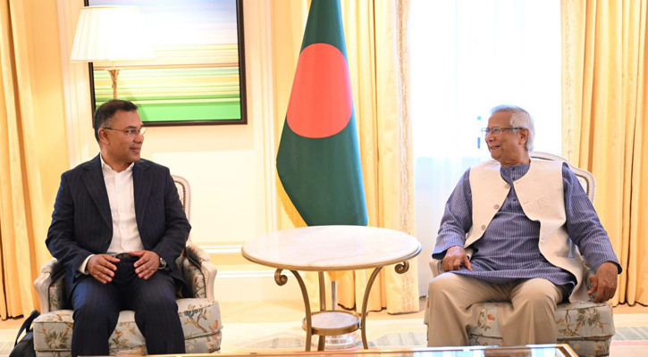 প্রধান উপদেষ্টা ড. ইউনূসের সঙ্গে বৈঠকে তারেক রহমান