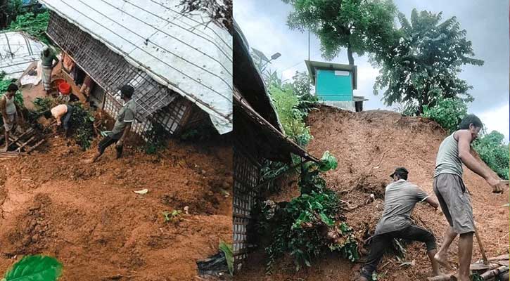 রোহিঙ্গা ক্যাম্পে পাহাড়ধসে নারী-শিশুসহ ৯ জনের মৃত্যু