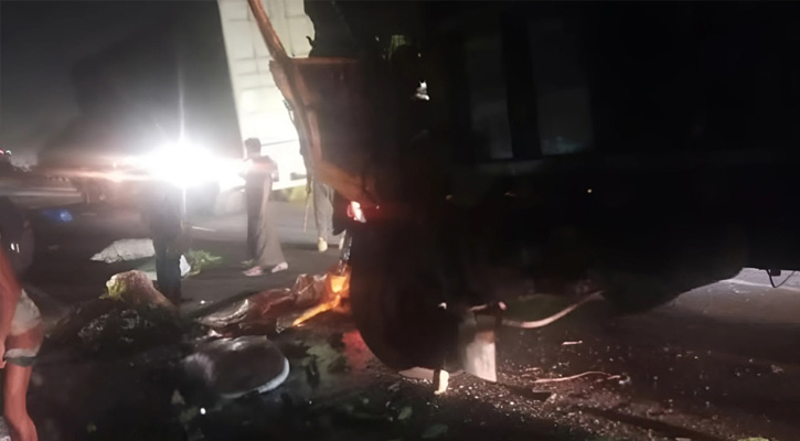 মাদারীপুরে ট্রাক-কাভার্ড ভ্যান সংঘর্ষ নিহত ১, আহত ২