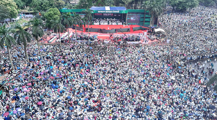 চলছে জামায়াতের সমাবেশ, বক্তব্য রাখছেন নেতারা