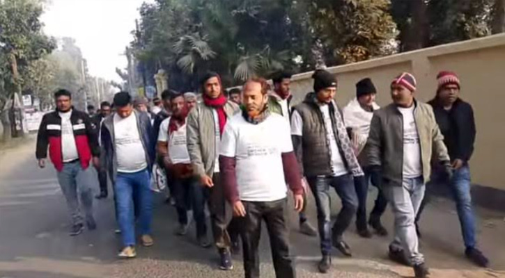 গণভোটের প্রচারণায় তানোর ও মুন্ডুমালা পৌরসভার ম্যারাথন দৌড়