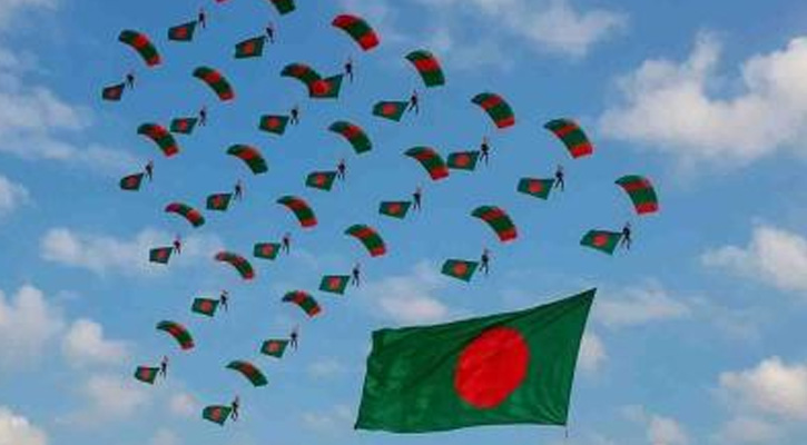 সর্বাধিক পতাকা নিয়ে প্যারাশুটিংয়ে বাংলাদেশের বিশ্বরেকর্ড