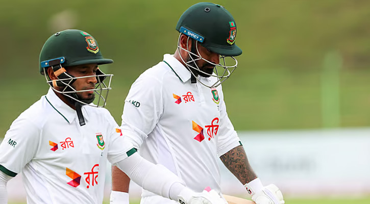 ৩৫৩ রানে লিড নিয়ে চা বিরতিতে বাংলাদেশ