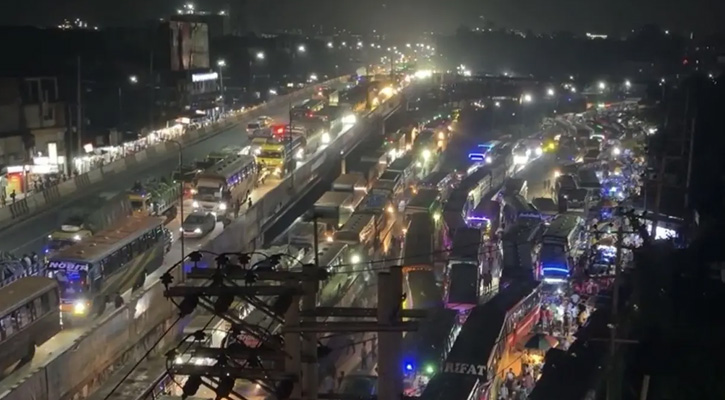 ঢাকা-টাঙ্গাইল মহাসড়কে ৪০ কিলোমিটার যানজট