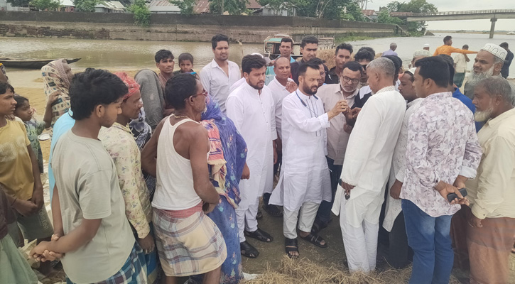 বন্যা ক্ষতিগ্রস্ত এলাকা পরিদর্শনে এমপির প্রতিনিধি দল