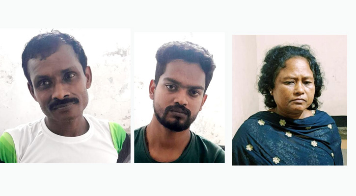 কালীগঞ্জে নারীসহ তিন মাদক কারবারি আটক