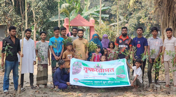 রায়গঞ্জে জলবায়ু সচেতনতায় শতাধিক চারা রোপণ