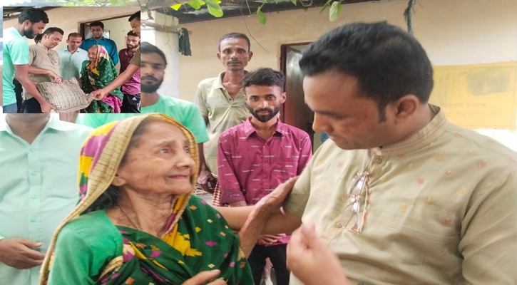 মান্দায় অসহায় আলেকজানের পাশে ইউএনও
