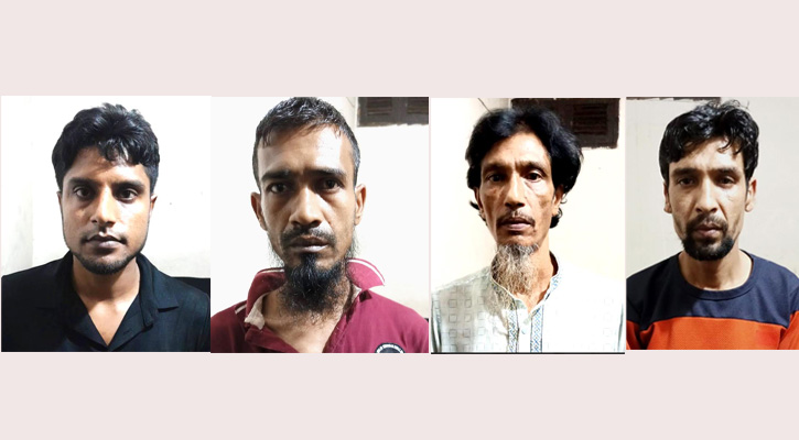 কালীগঞ্জে ৪ মাদক ব্যবসায়ী গ্রেফতার