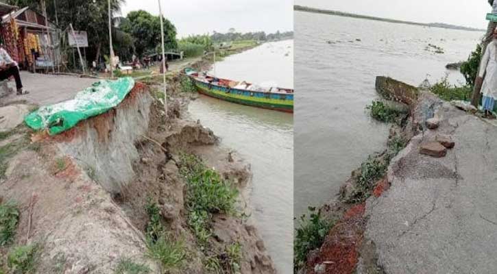 হাইমচরে ভয়াবহ নদীভাঙন, জরুরি হস্তক্ষেপ দাবি ভুক্তভোগীদের