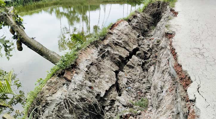 সরিষাবাড়ীতে রাস্তার ধস, যান চলাচলে চরম বিঘ্ন