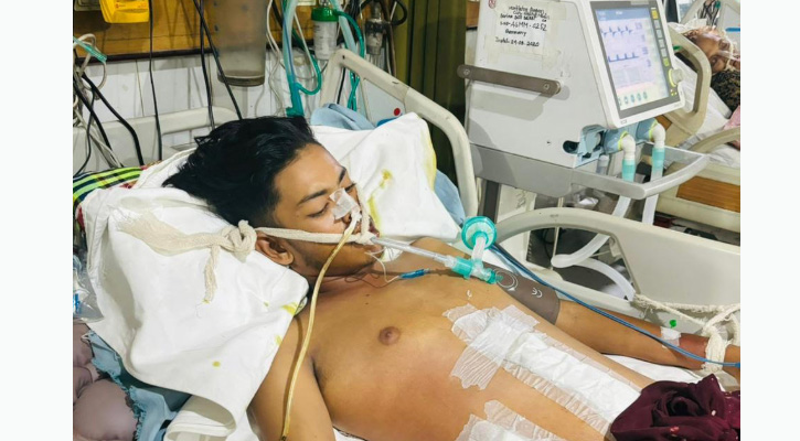 মাদারগঞ্জে সড়ক দুর্ঘটনায় পা বিচ্ছিন্ন হওয়া কিশোর নাইমের মৃত্যু