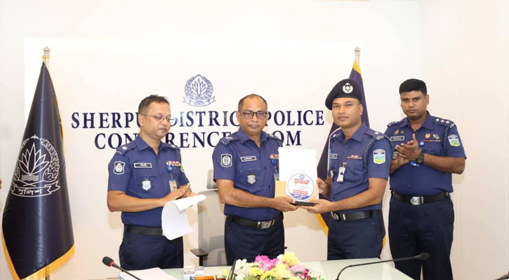 টানা পঞ্চমবার শ্রেষ্ঠ অফিসার ইনচার্জ নির্বাচিত নালিতাবাড়ী থানার সোহেল রানা