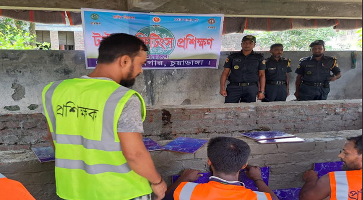 চুয়াডাঙ্গা জেলা কারাগারে বন্দিদের টাইলস ফিটিং প্রশিক্ষণ