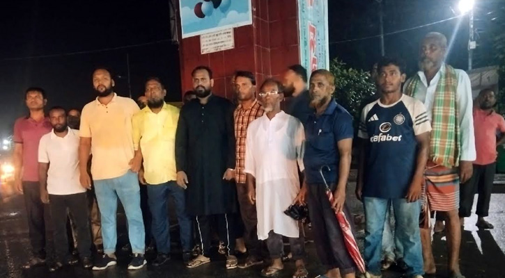 নুরের ওপর হামলার প্রতিবাদে রাণীশংকৈলে বিক্ষোভ মিছিল