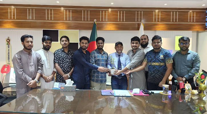 জাবিপ্রবিতে নবনিযুক্ত উপাচার্যকে ডিবেটিং সোসাইটির সবুজ শুভেচ্ছা