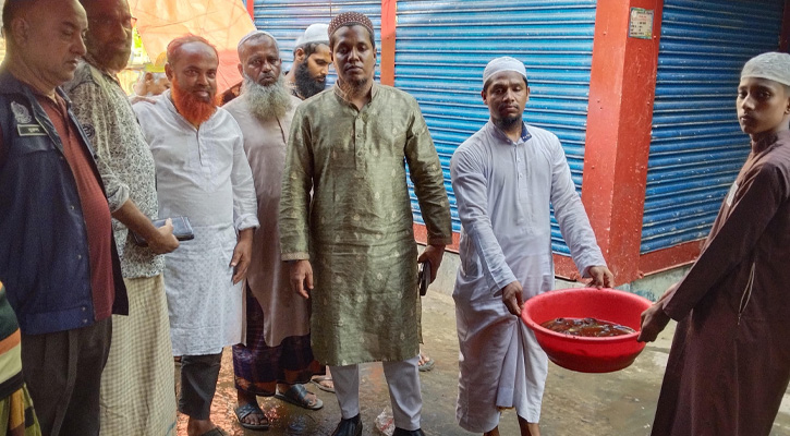 নালিতাবাড়ীতে ক্ষতিকারক রং মেশানো মাছ জব্দ, এতিম খানায় বিতরণ