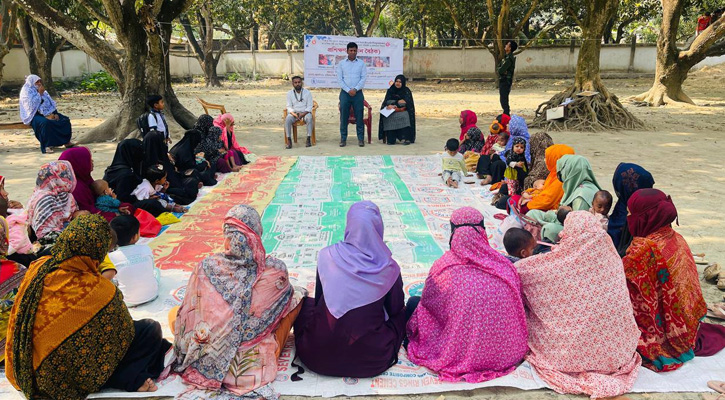 গোদাগাড়ীতে মা ও শিশু সহায়তা কর্মসূচির উঠান বৈঠক অনুষ্ঠিত