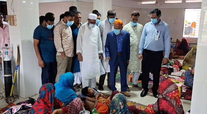 হামের প্রাদুর্ভাব বৃদ্ধিতে জেলা হাসপাতাল পরিদর্শন করেছেন এমপি নূরুল ইসলাম বুলবুল