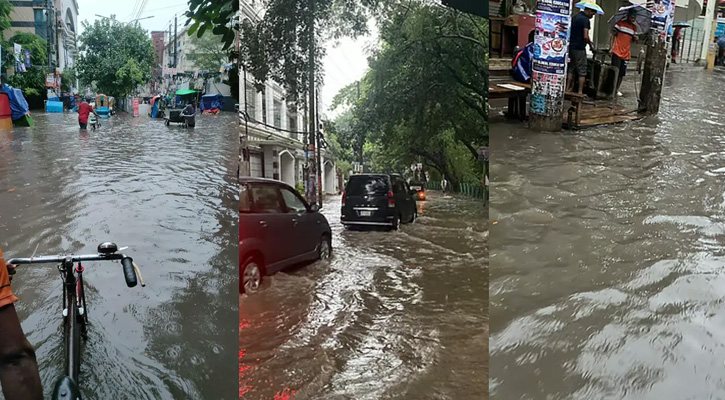 রাতভর বৃষ্টি, ঢাকার বিভিন্ন এলাকায় জলাবদ্ধতা